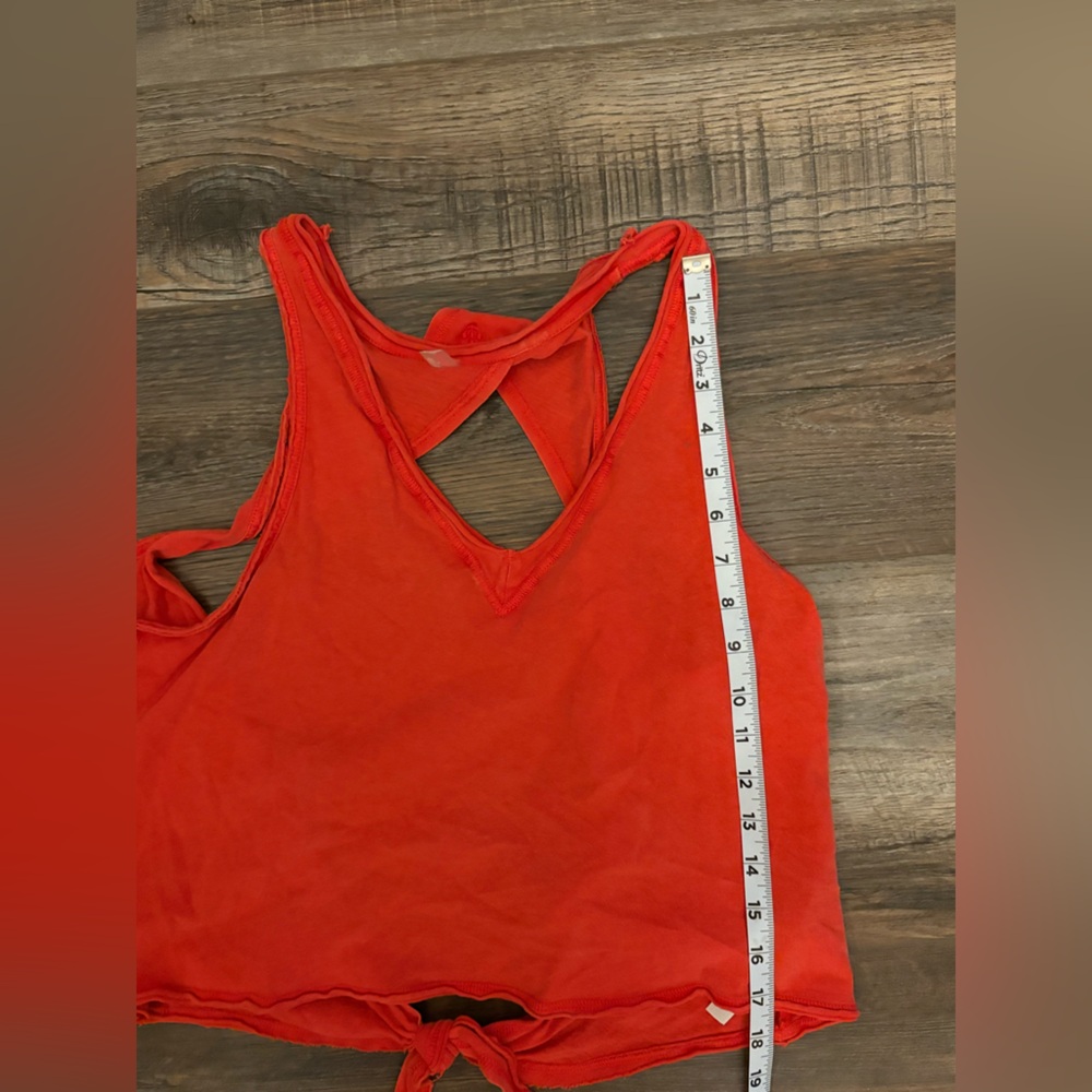 Free People Orange Sleeveless Crop Tank Top - Picture 7 of 8